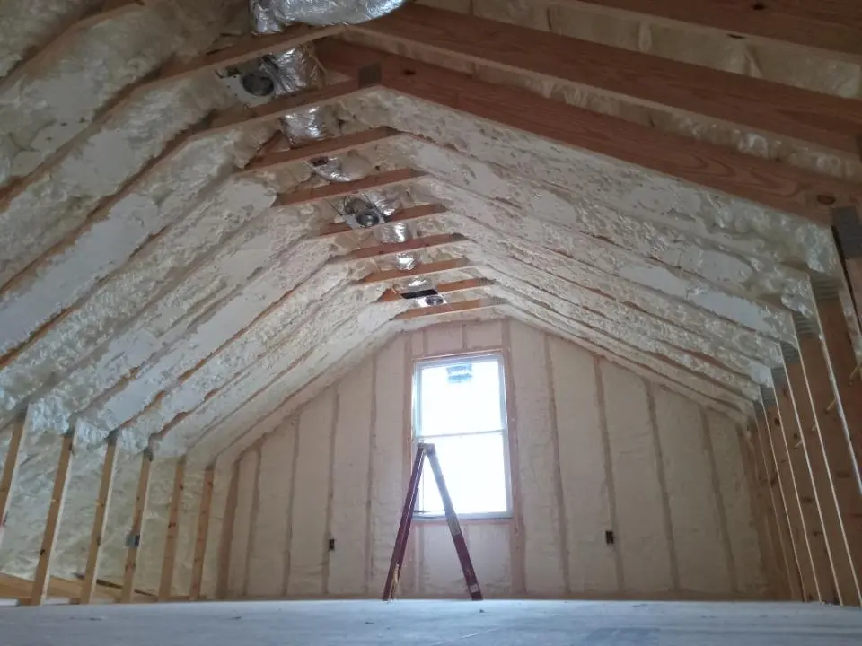 Spray foam roofing application for Crawl Space Insulation project in Brookfield